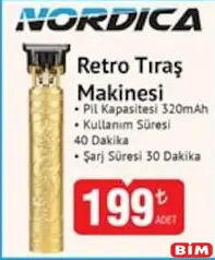 NORDİCA RETRO TIRAŞ MAKİNESİ